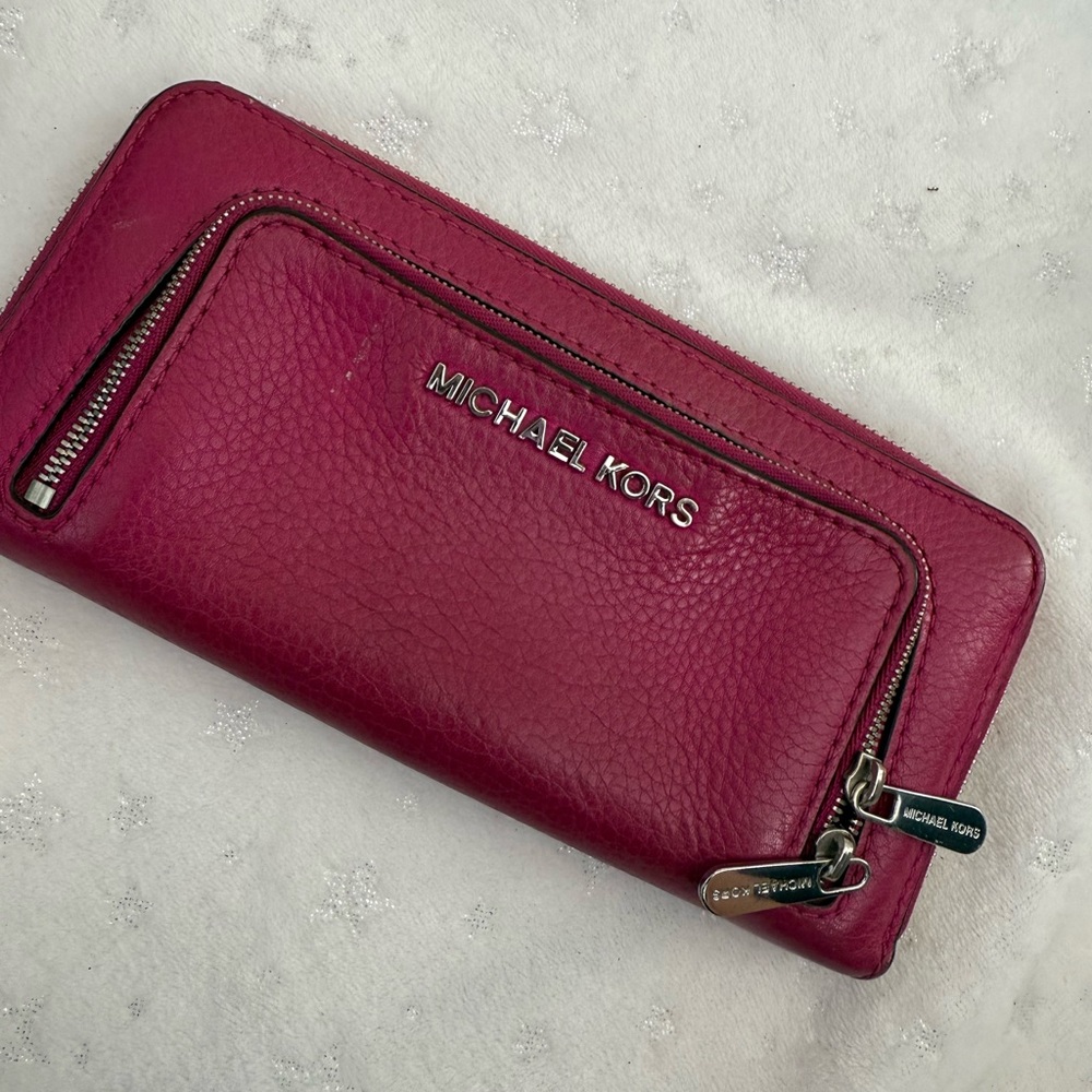 Michael Kors Fuchsia Leather Wallet